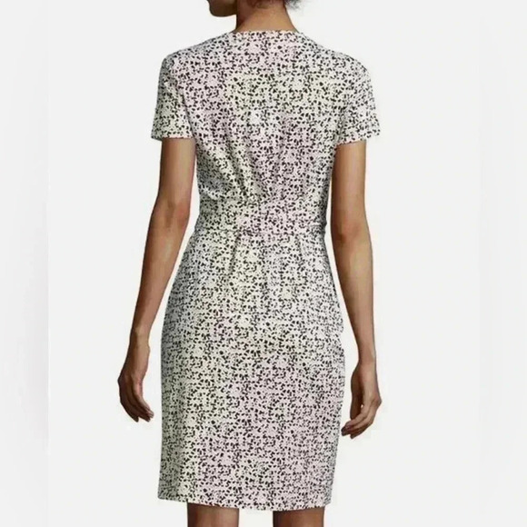 Diane von Furstenberg Daisy Tiny Black Wrap Dress 6 Midi Short Micro Floral $398 - Picture 2 of 9